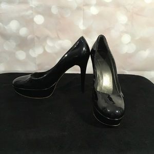 Stuart Weitzman Black Platswoon Platform Heels
